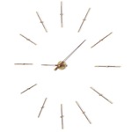 Merlin G Wall Clock - Polished Brass / Walnut