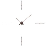 Merlin T Wall Clock - Graphite Steel / Walnut