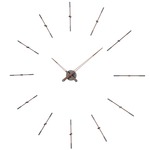 Merlin T Wall Clock - Graphite Steel / Walnut