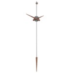 Punto Y Coma Wall Clock - Graphite Steel / Walnut