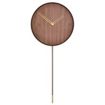 Swing Wall Clock - Walnut / Polished Brass