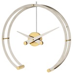 Omega Table Clock - Chrome / Polished Brass / Chrome