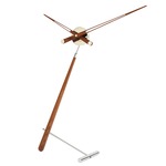 Puntero Walnut Table Clock - Chrome / Walnut
