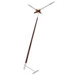 Pisa Walnut Floor Clock - Chrome / Walnut