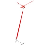 Pisa Chrome Floor Clock - Chrome / Red