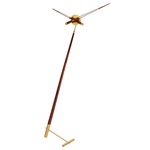 Pisa Walnut Floor Clock - Polished Brass / Walnut