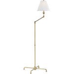Classic No.1 Floor Lamp - Aged Brass / Off White