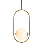 Everley Pendant - Vintage Brass / Opal