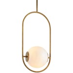 Everley Pendant - Vintage Brass / Opal