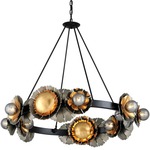 Magic Garden Chandelier - Bronze Leaf Black Graphite / Smoke