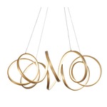 Synergy Chandelier - Antique Brass / White