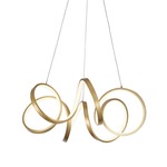 Synergy Chandelier - Antique Brass / White