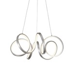 Synergy Chandelier - Antique Silver / White