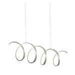 Synergy Linear Pendant - Antique Silver / White
