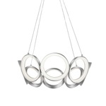 Oros Chandelier - Antique Silver / White