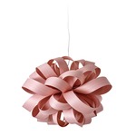 Agatha Ball Pendant - Brushed Nickel / Pale Rose Wood