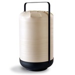 Chou Table Lamp - Black / Ivory White Wood