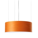 Gea Slim Pendant - Brushed Nickel / Orange Wood
