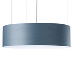 Gea Slim Pendant - Brushed Nickel / Blue Wood