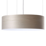 Gea Slim Pendant - Brushed Nickel / Grey Wood