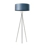 Cosmos Floor Lamp - Brushed Nickel / Blue Wood