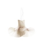 Minimikado Pendant - Brushed Nickel / Ivory White