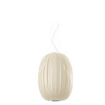 Pod Pendant - Brushed Nickel / Ivory White Wood