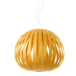 Poppy Pendant - Brushed Nickel / Yellow Wood