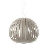 Poppy Pendant - Brushed Nickel / Grey Wood