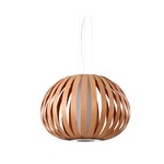 Poppy Pendant - Brushed Nickel / Natural Cherry