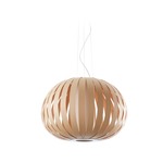 Poppy Pendant - Brushed Nickel / Natural Beech