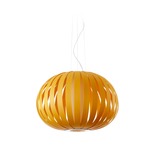 Poppy Pendant - Brushed Nickel / Yellow