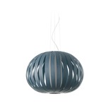 Poppy Pendant - Brushed Nickel / Blue