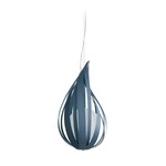 Raindrop Pendant - Brushed Nickel / Blue Wood