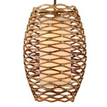 Balboa Pendant - Textured Bronze / Rattan