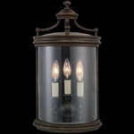 Louvre Outdoor Wall Sconce - Patinated Bronze / Clear