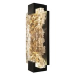 Terra Wall Sconce - Black / Antiqued Gold Leaf