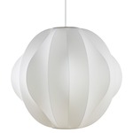 Orbit Bubble Pendant - Brushed Nickel / White