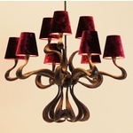 ODE Chandelier - Copper / Raspberry