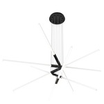 Pix Sticks Tie Stix Metal Warm Dim Suspension with Power - Satin Black / White
