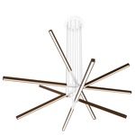 Pix Sticks Tie Stix Wood Warm Dim Suspension with Power - White / Wood Walnut