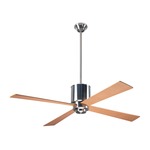 Lapa Ceiling Fan - Bright Nickel / Maple