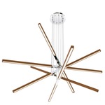 Pix Sticks Tie Stix Wood Suspension with Power - Chrome / Wood Cherry