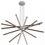 Pix Sticks Tie Stix Wood Suspension with Remote Power - Satin Nickel / Wood Espresso