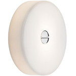 Button Wall / Ceiling Light - White / Opal