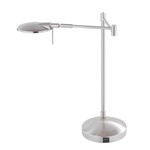 Dessau Turbo Swing Arm Table Lamp - Satin Nickel