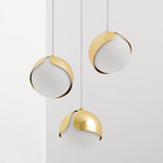 Ohm Multi Light Pendant - Polished Brass / Matte Opal