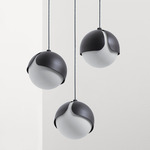 Ohm Multi Light Pendant - Matte Black Sandtex / Matte Opal