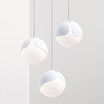 Ohm Multi Light Pendant - Matte White Sandtex / Matte Opal