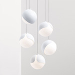 Ohm Multi Light Pendant - Matte White Sandtex / Matte Opal
